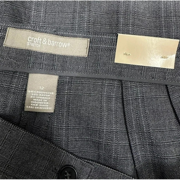 NWOT Croft & Barrow Sz 12 Crop Pants Trouser Stretch Casual Career - Picture 5 of 5